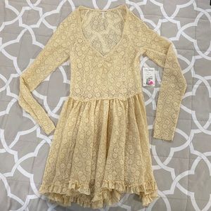 Free People Long Sleeve Lace Dress